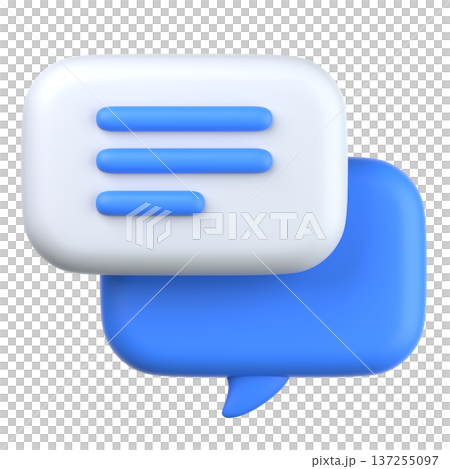 3D chat bubble icons 137255097
