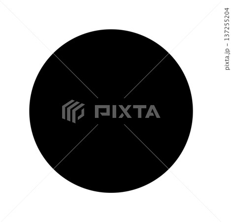 シンプルな円形のシルエット素材のイラスト素材 [137255204] - PIXTA