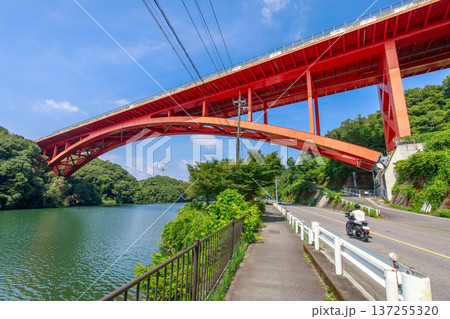 豊田市、勘八峡と平戸橋 137255320