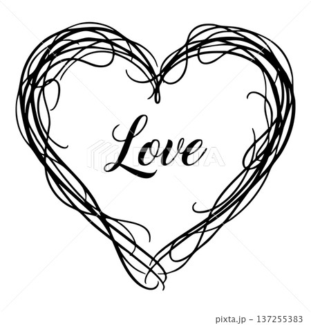 heart with a wreath heart with a wreath 137255383