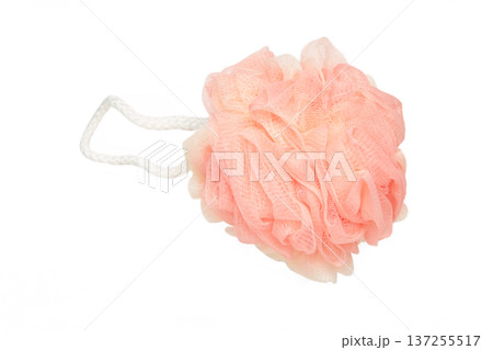 Shower puff isolated on white background Shower puff isolated on white background 137255517