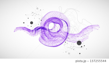 The abstract wave is made in a frame style. Template for science and technology presentation. The abstract wave is made in a frame style. Template for science and technology presentation. 137255544