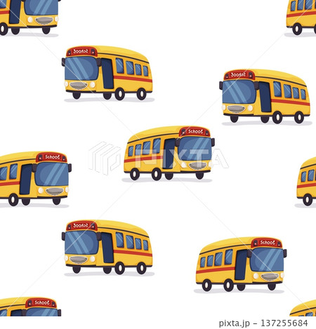 Seamless school bus pattern for childrens design Seamless school bus pattern for childrens design 137255684