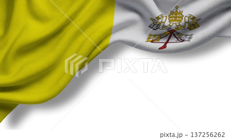 Celebrating independence day with the vatican citys flag majestically waving in the breeze 137256262