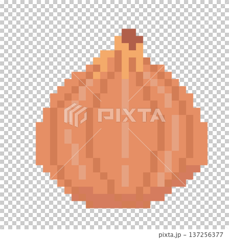 ドット絵の野菜,透過背景,玉ねぎ ドット絵の野菜,透過背景,玉ねぎ 137256377