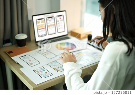 Designer development ux ui graphic prototype application 137256811