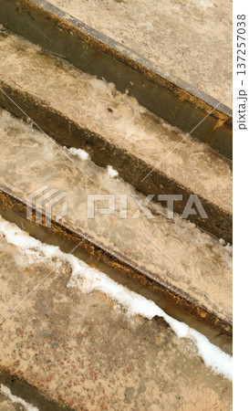 The Architecture backgrounds and objects. Bridge in winter. The Architecture backgrounds and objects. Bridge in winter. 137257038