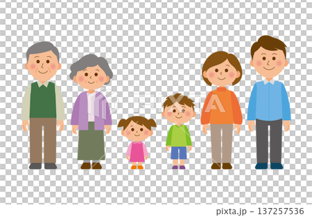 Image of a three-generation family 137257536