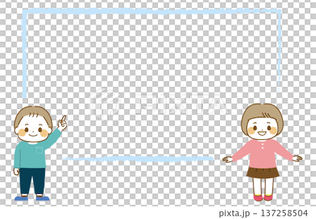 兒童插圖和留白 兒童插圖和留白 137258504