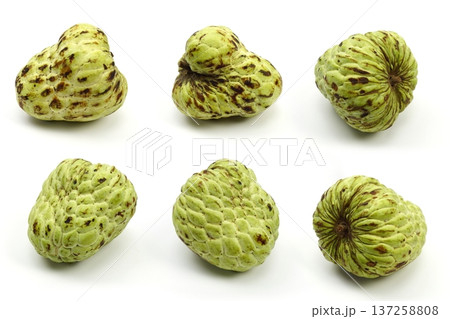 Custard Apple isolated on white background 137258808