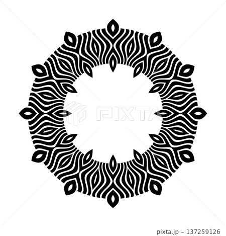 Radial Circle Pattern for Decorative Round Frame. Radial Circle Pattern for Decorative Round Frame. 137259126