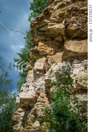 Stratified Rocks of the Serpukhovian Stage in Russia, Serpukhov Stratified Rocks of the Serpukhovian Stage in Russia, Serpukhov 137259237