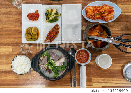Traditional Korean Sundae Soup Bowl Traditional Korean Sundae Soup Bowl 137259469