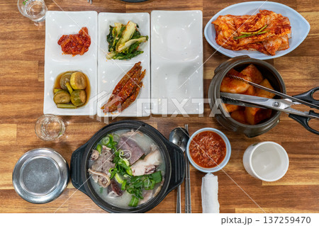 Traditional Korean Sundae Soup Bowl Traditional Korean Sundae Soup Bowl 137259470