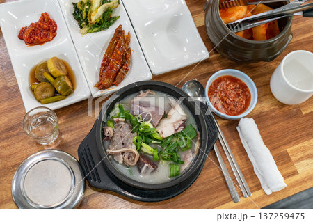 Traditional Korean Sundae Soup Bowl Traditional Korean Sundae Soup Bowl 137259475