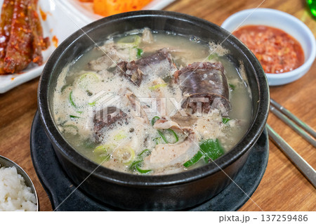 Traditional Korean Sundae Soup Bowl 137259486