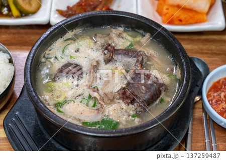 Traditional Korean Sundae Soup Bowl Traditional Korean Sundae Soup Bowl 137259487