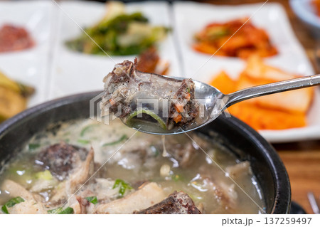 Traditional Korean Sundae Soup Bowl Traditional Korean Sundae Soup Bowl 137259497