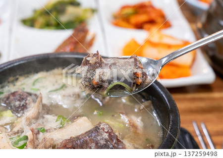 Traditional Korean Sundae Soup Bowl 137259498