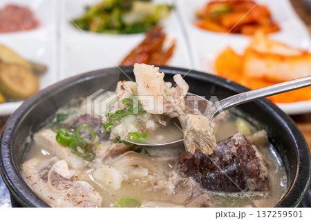 Traditional Korean Sundae Soup Bowl 137259501