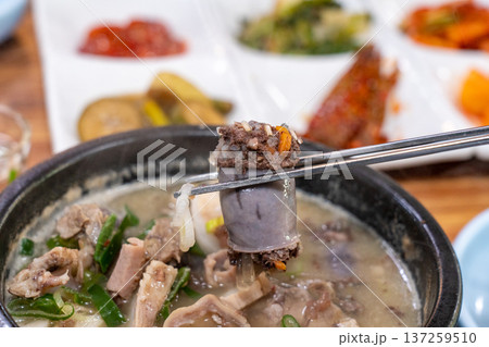 Traditional Korean Sundae Soup Bowl Traditional Korean Sundae Soup Bowl 137259510