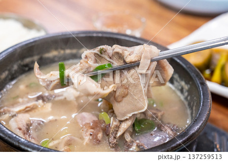 Traditional Korean Sundae Soup Bowl 137259513
