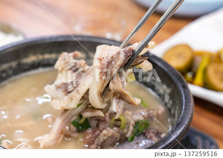 Traditional Korean Sundae Soup Bowl 137259516