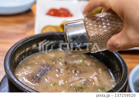 Traditional Korean Sundae Soup Bowl 137259520