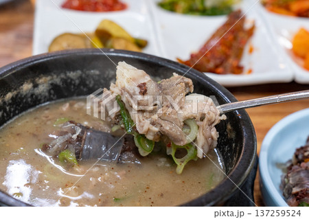 Traditional Korean Sundae Soup Bowl 137259524