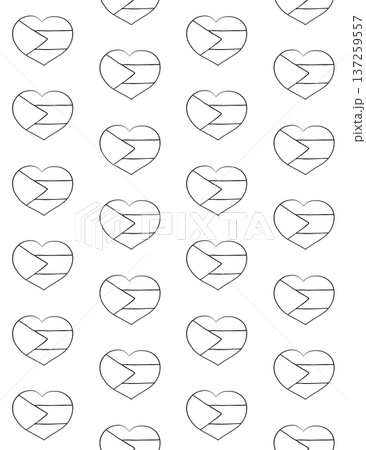 Vector seamless pattern of Palestine flag heart 137259557