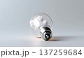 looped Surreal transparent lightbulb containing a white fluffy cloud rolling across a clean, isolated white background, symbolizing creative ideas, cloud computing, technology, and inspiration 137259684
