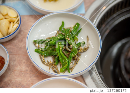 Spicy Stir Fried Anchovy Korean side dish Spicy Stir Fried Anchovy Korean side dish 137260175