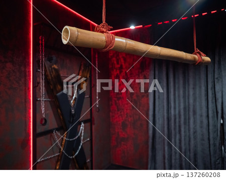 Bamboo stick for shibari. BDSM cross. Bamboo stick for shibari. BDSM cross. 137260208