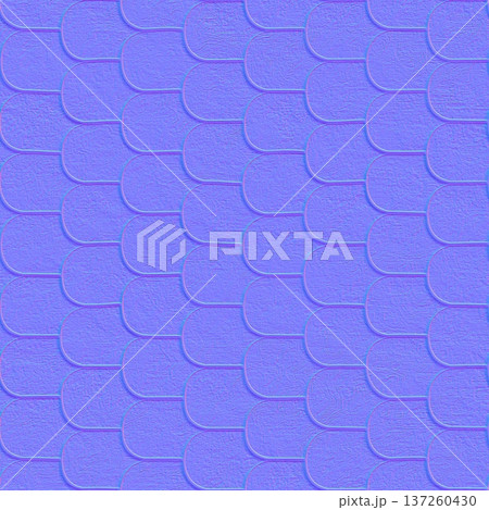 Horizontal Scalloped Shingle Normal Map 137260430