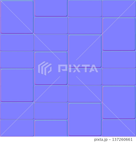 Geometric Blue Square Tile Normal Map 137260661