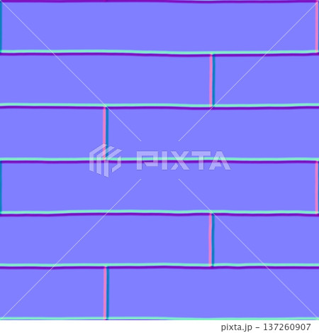 Clean Beveled Wall Tiles 3D Normal Map 137260907