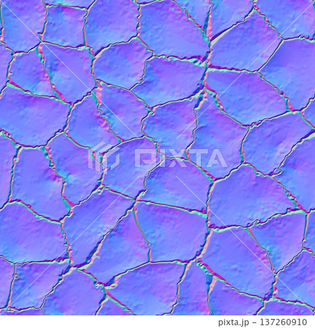 Natural Cracked Stone Wall Normal Map Texture 137260910