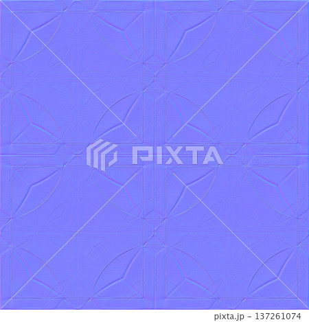 Geometric Architectural Tiled Pattern Normal Map 137261074