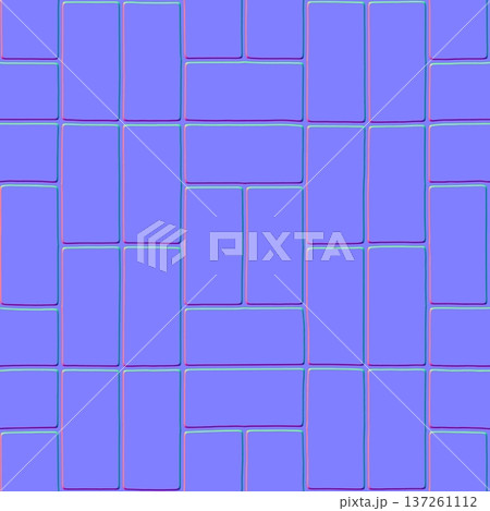 Modern Beveled Tile Pavement Normal Map Textureのイラスト素材 [137261112] - PIXTA