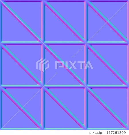 Beveled Triangular Tile Pattern Normal Map Seamless 137261209