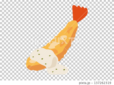 Fried shrimp with tartar sauce 137262319