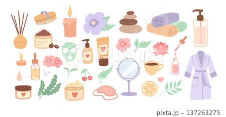Vector set of spa icon illustrations Vector set of spa icon illustrations 137263275