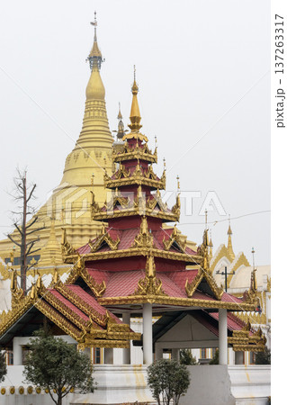 Thai-style Buddhist temple at White Horse Temple, old Buddhist temple in Luoyang in Henan province in China 137263317