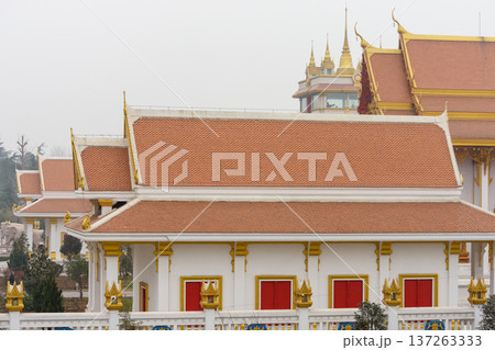 Thai-style Buddhist temple at White Horse Temple, old Buddhist temple in Luoyang in Henan province in China Thai-style Buddhist temple at White Horse Temple, old Buddhist temple in Luoyang in Henan province in China 137263333