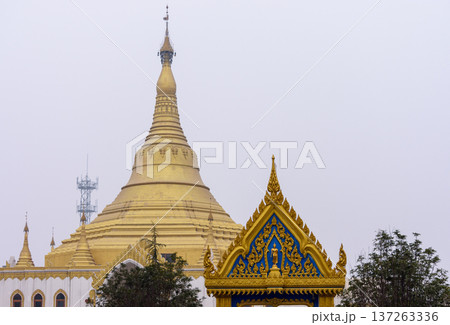 Thai-style Buddhist temple at White Horse Temple, old Buddhist temple in Luoyang in Henan province in China 137263336
