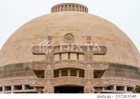 Indian-style Buddhist temple at White Horse Temple complex, old Buddhist temple in Luoyang in Henan province in China 137263340