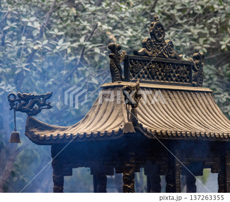 Incense burner at the White Horse Temple, old Buddhist temple in Luoyang in Henan province in China Incense burner at the White Horse Temple, old Buddhist temple in Luoyang in Henan province in China 137263355