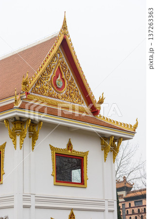 Thai-style Buddhist temple at White Horse Temple, old Buddhist temple in Luoyang in Henan province in China Thai-style Buddhist temple at White Horse Temple, old Buddhist temple in Luoyang in Henan province in China 137263363