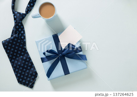 Gift box with blank card Gift box with blank card 137264625