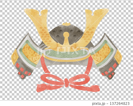 水彩風格的安全帽插圖 137264823